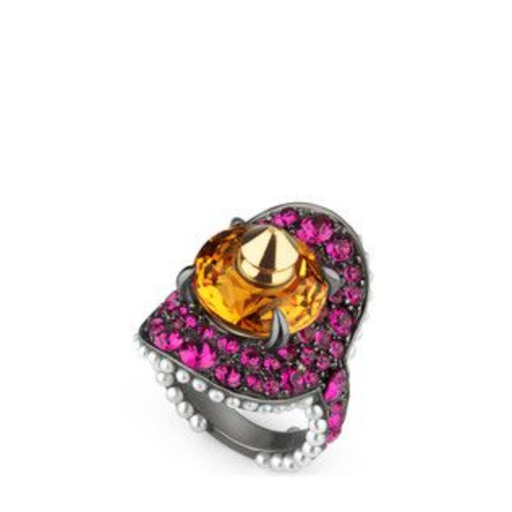 Nib Authentic Gucci Ring With Stud And Crystals I… - image 2